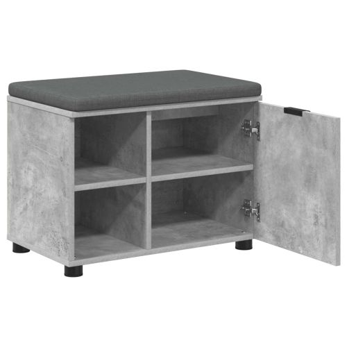 Пейка за коридор с възглавница Бетонно Сиво 60 x 38 x 46 см