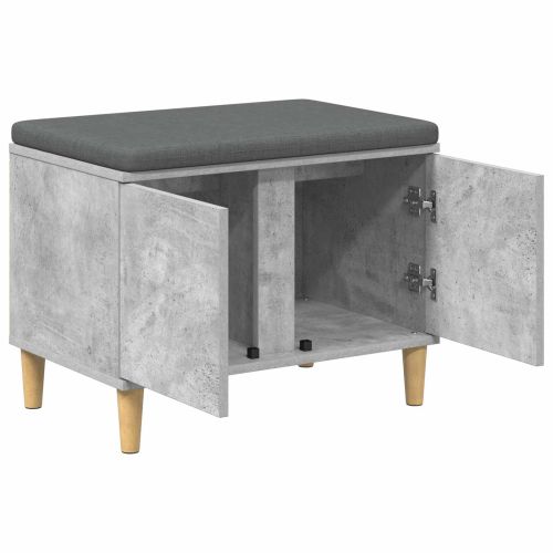 Пейка за коридор с възглавница Бетонно Сиво 60 x 38 x 46 см