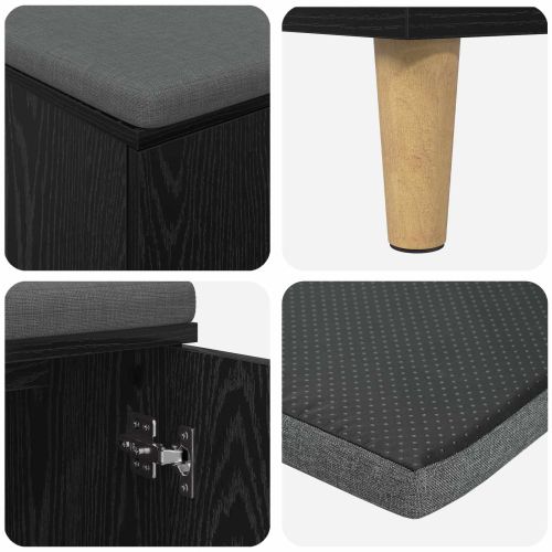 Пейка за коридор с възглавница Черен Дъб 100 x 38 x 46 см