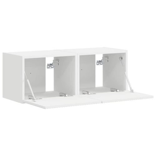 TV стенен шкаф 2 pcs Бяло 39 x 31 x 29,5 см Инженерно дърво