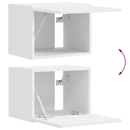 TV стенен шкаф 2 pcs Бяло 39 x 31 x 29,5 см Инженерно дърво