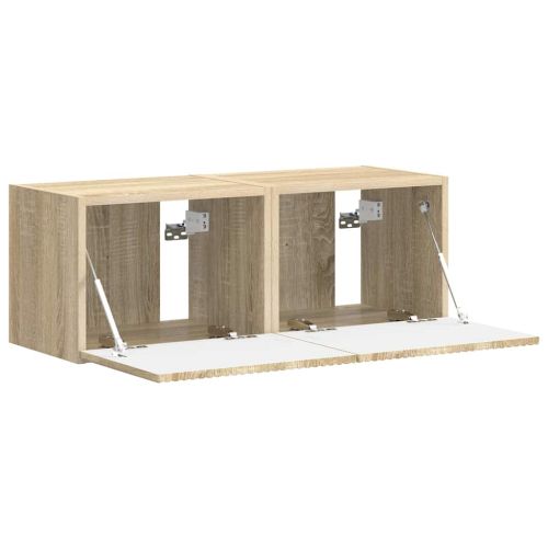 TV стенен шкаф 2 pcs Сонома 39 x 31 x 29,5 см Инженерно дърво