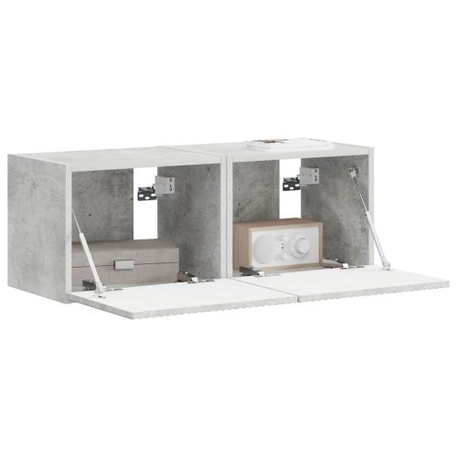 TV стенен шкаф 2 pcs Бетон 39 x 31 x 29,5 см Инженерно дърво