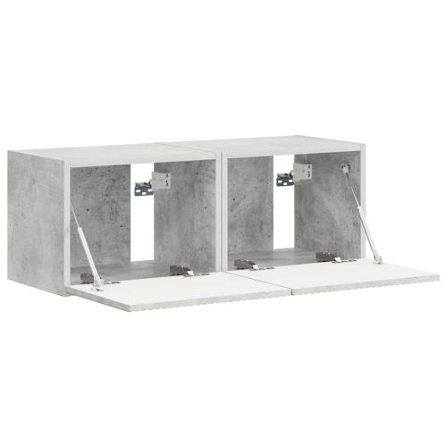 TV стенен шкаф 2 pcs Бетон 39 x 31 x 29,5 см Инженерно дърво