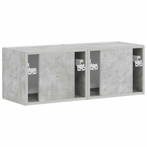 TV стенен шкаф 2 pcs Бетон 39 x 31 x 29,5 см Инженерно дърво