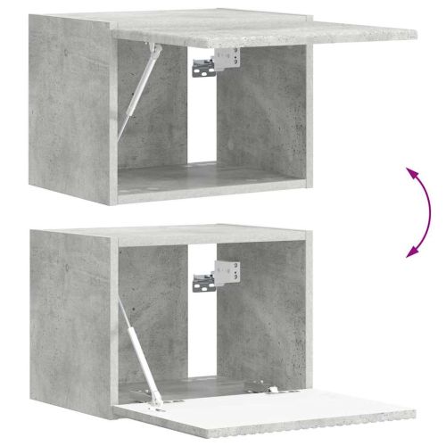 TV стенен шкаф 2 pcs Бетон 39 x 31 x 29,5 см Инженерно дърво