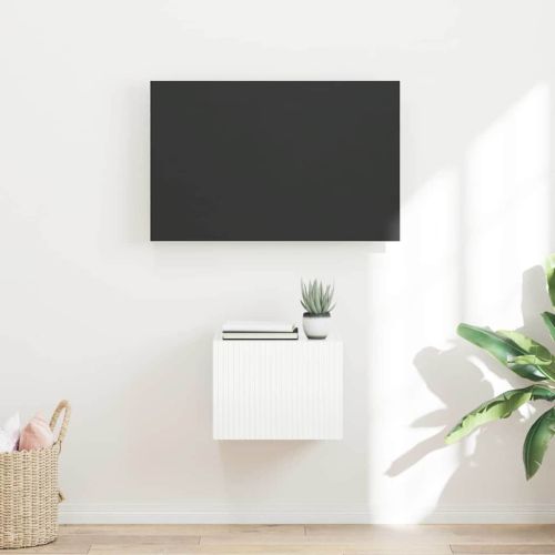 TV стенен шкаф Гланц бяло 39 x 31 x 29,5 см Инженерно дърво