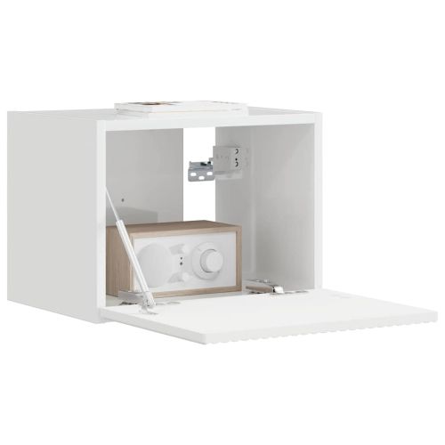 TV стенен шкаф Гланц бяло 39 x 31 x 29,5 см Инженерно дърво