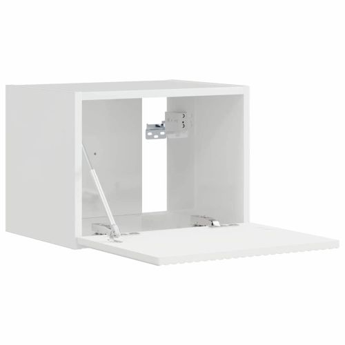 TV стенен шкаф Гланц бяло 39 x 31 x 29,5 см Инженерно дърво