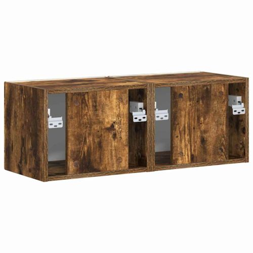 TV стенен шкаф 2 pcs Димян дъб 39 x 31 x 29,5 см