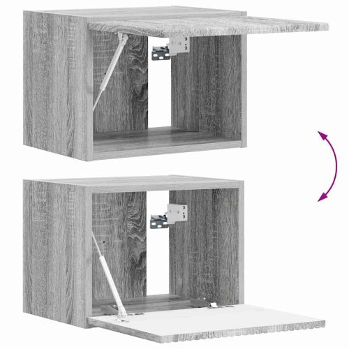 TV стенен шкаф 2 pcs Сив Сонома 39 x 31 x 29,5 см