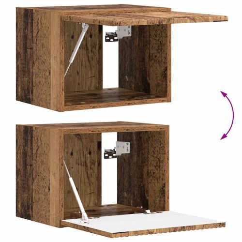 TV стенен шкаф 2 pcs Старо дърво 39 x 31 x 29,5 см