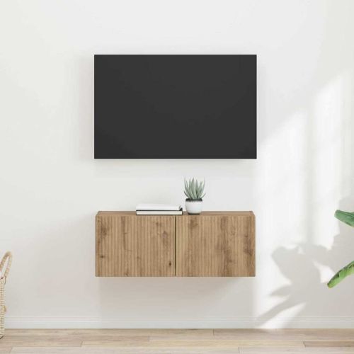TV стенен шкаф 2 pcs Дъб Артизан 39 x 31 x 29,5 см