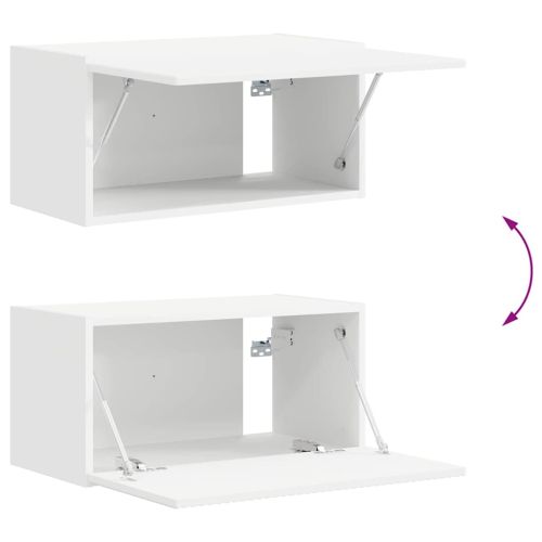 TV стенен шкаф 2 pcs Бяло 60 x 31 x 29,5 см Инженерно дърво