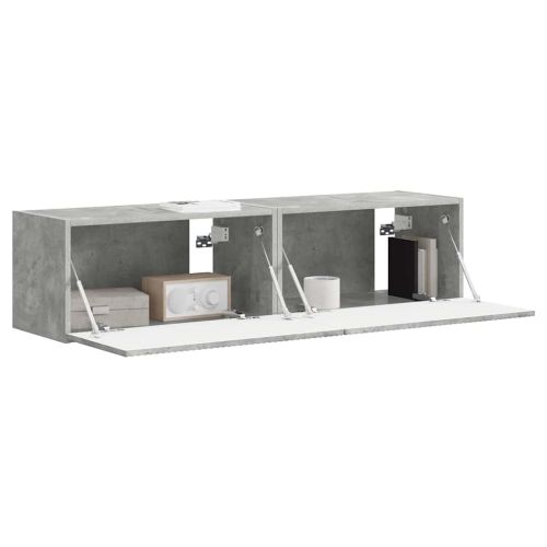 TV стенен шкаф 2 pcs Бетон 60 x 31 x 29,5 см Инженерно дърво