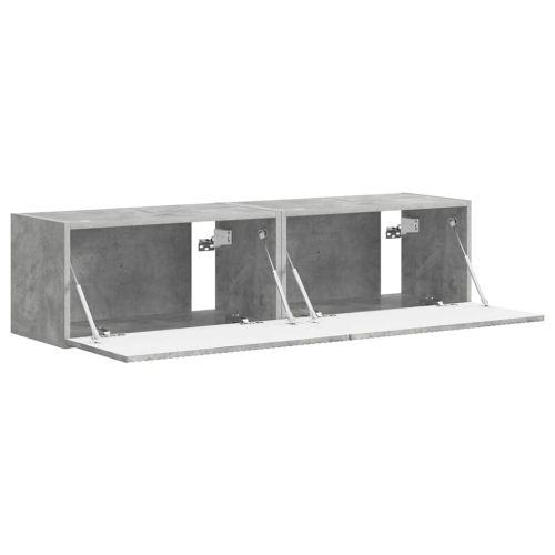 TV стенен шкаф 2 pcs Бетон 60 x 31 x 29,5 см Инженерно дърво