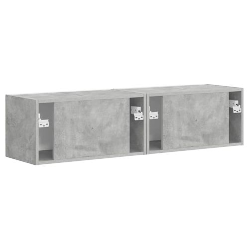 TV стенен шкаф 2 pcs Бетон 60 x 31 x 29,5 см Инженерно дърво