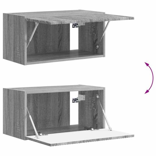 TV стенен шкаф Сив Сонома 60 x 31 x 29,5 см Инженерно дърво