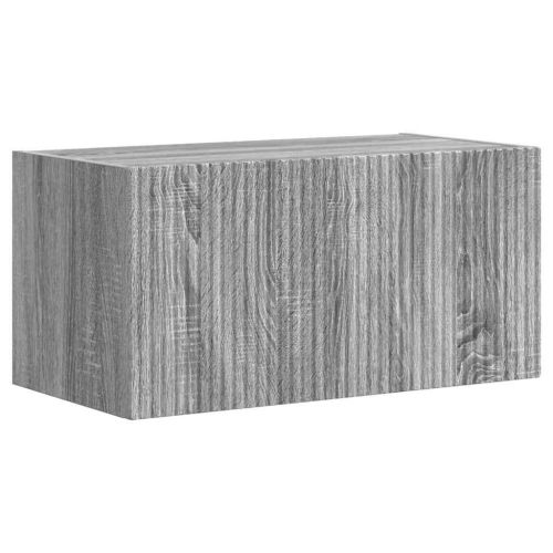 TV стенен шкаф 2 pcs Сив Сонома 60 x 31 x 29,5 см