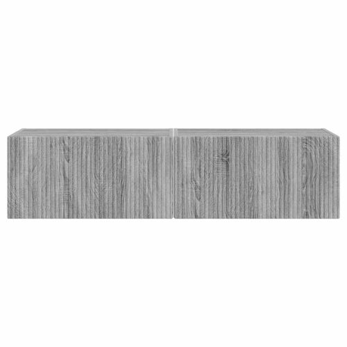 TV стенен шкаф 2 pcs Сив Сонома 60 x 31 x 29,5 см