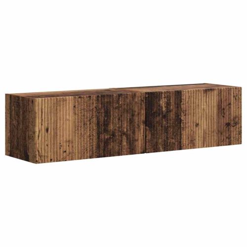 TV стенен шкаф 2 pcs Старо дърво 60 x 31 x 29,5 см