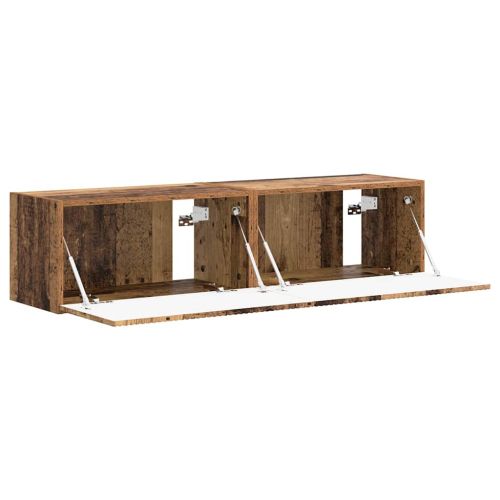 TV стенен шкаф 2 pcs Старо дърво 60 x 31 x 29,5 см