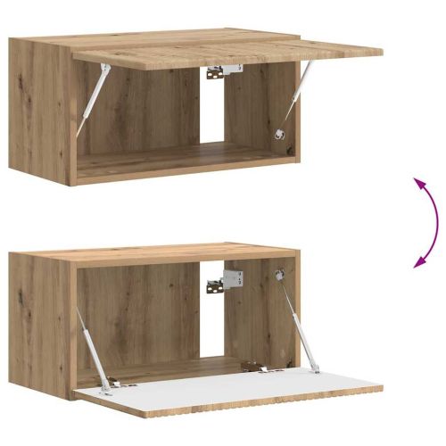 TV стенен шкаф 2 pcs Дъб Артизан 60 x 31 x 29,5 см