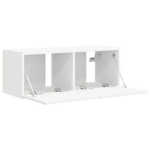 TV стенен шкаф Бяло 78,5 x 31 x 29,5 см Инженерно дърво