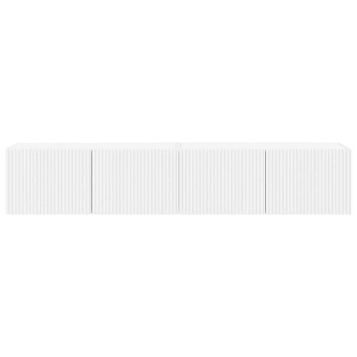 TV стенен шкаф 2 pcs Бяло 78,5 x 31 x 29,5 см Инженерно дърво