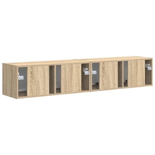 TV стенен шкаф 2 pcs Сонома 78,5 x 31 x 29,5 см Инженерно дърво