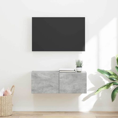 TV стенен шкаф Бетон 78,5 x 31 x 29,5 см Инженерно дърво