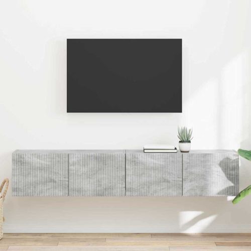 TV стенен шкаф 2 pcs Бетон 78,5 x 31 x 29,5 см Инженерно дърво
