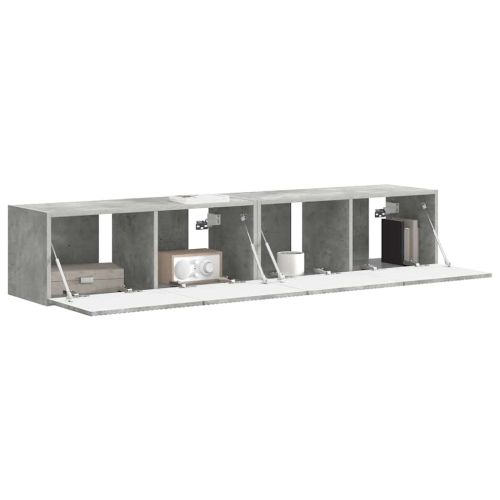 TV стенен шкаф 2 pcs Бетон 78,5 x 31 x 29,5 см Инженерно дърво