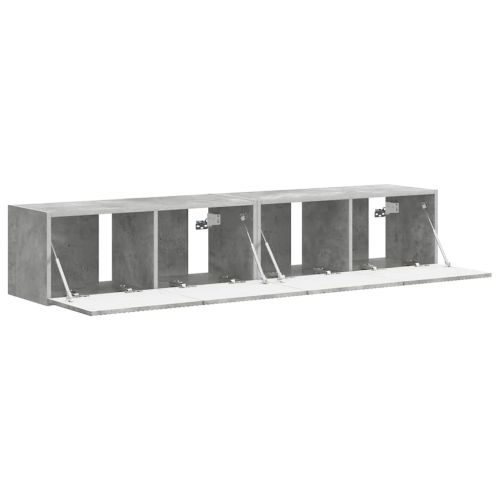 TV стенен шкаф 2 pcs Бетон 78,5 x 31 x 29,5 см Инженерно дърво