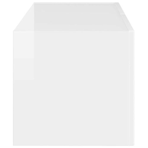 TV стенен шкаф Гланц бяло 78,5 x 31 x 29,5 см Инженерно дърво
