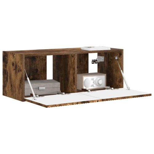 TV стенен шкаф Димян дъб 78,5 x 31 x 29,5 см Инженерно дърво