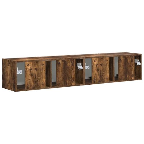 TV стенен шкаф 2 pcs Димян дъб 78,5 x 31 x 29,5 см
