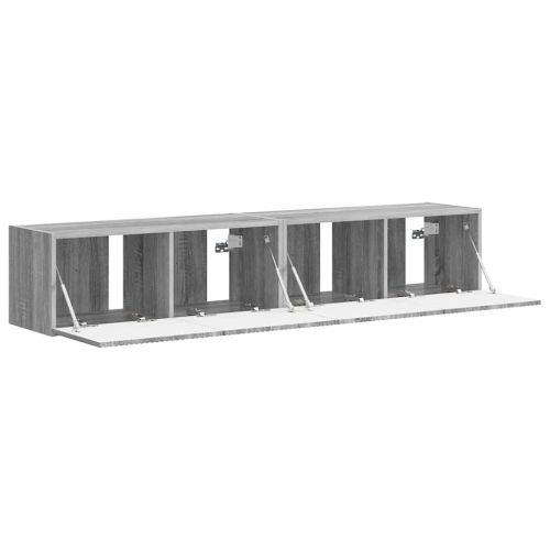 TV стенен шкаф 2 pcs Сив Сонома 78,5 x 31 x 29,5 см