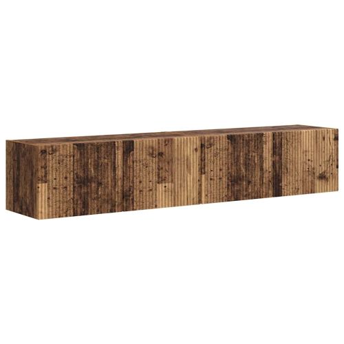 TV стенен шкаф 2 pcs Старо дърво 78,5 x 31 x 29,5 см