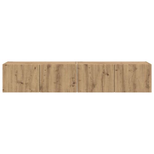 TV стенен шкаф 2 pcs Дъб Артизан 78,5 x 31 x 29,5 см