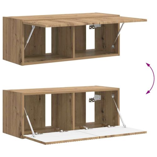 TV стенен шкаф 2 pcs Дъб Артизан 78,5 x 31 x 29,5 см