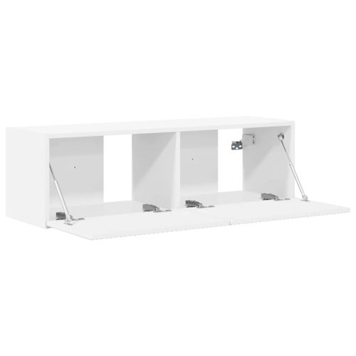 TV стенен шкаф Бяло 98 x 31 x 29,5 см Инженерно дърво