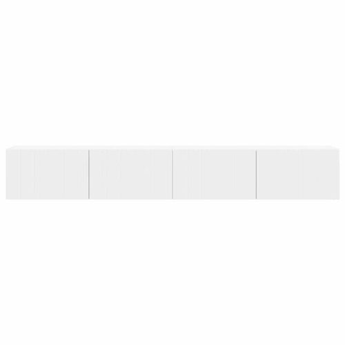 TV стенен шкаф 2 pcs Бяло 98 x 31 x 29,5 см Инженерно дърво