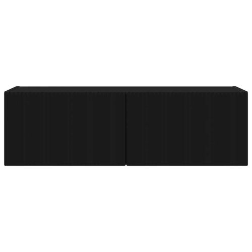 TV стенен шкаф Черно 98 x 31 x 29,5 см Инженерно дърво