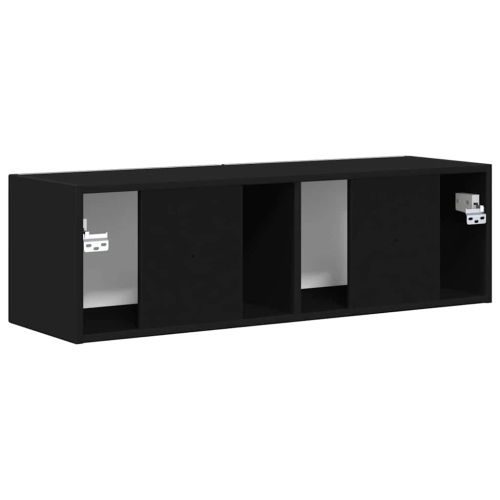 TV стенен шкаф Черно 98 x 31 x 29,5 см Инженерно дърво