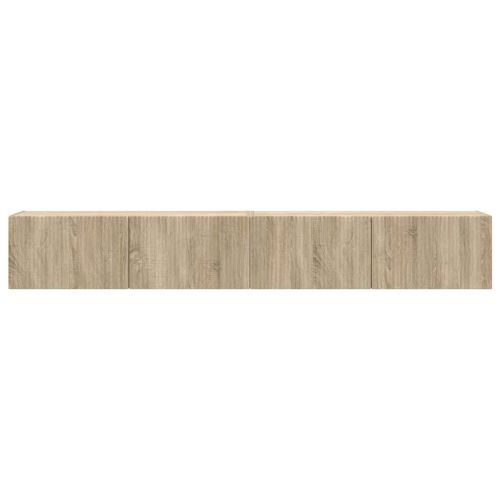 TV стенен шкаф 2 pcs Сонома 98 x 31 x 29,5 см Инженерно дърво