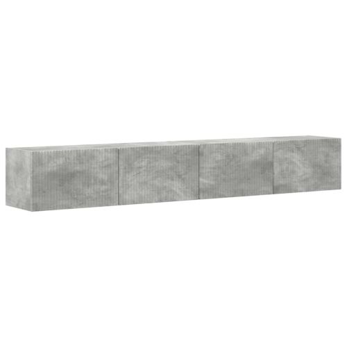 TV стенен шкаф 2 pcs Бетон 98 x 31 x 29,5 см Инженерно дърво