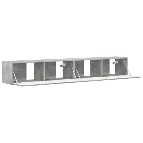TV стенен шкаф 2 pcs Бетон 98 x 31 x 29,5 см Инженерно дърво