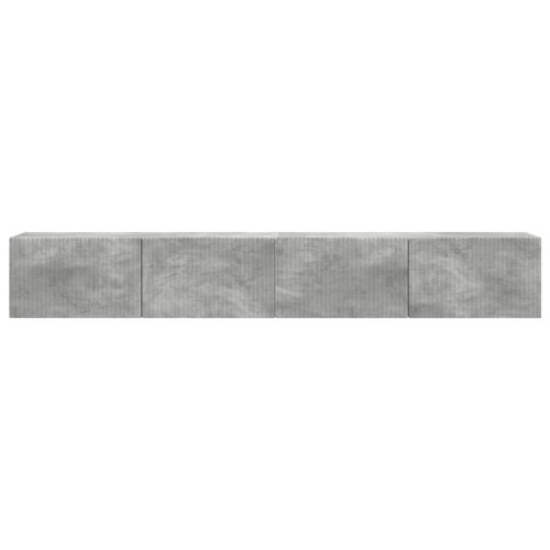 TV стенен шкаф 2 pcs Бетон 98 x 31 x 29,5 см Инженерно дърво