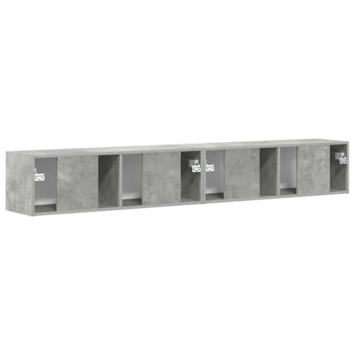 TV стенен шкаф 2 pcs Бетон 98 x 31 x 29,5 см Инженерно дърво